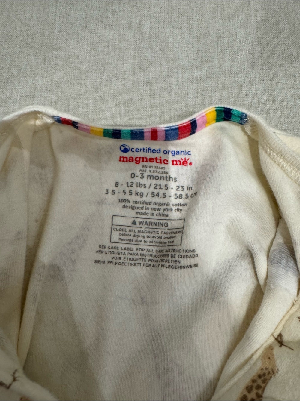 Magnetic Me Giraffe Print Onesie - Picture 5 of 5